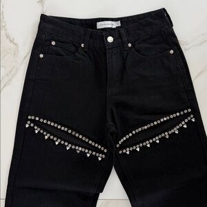NWOT TORN BY RONNY KOBO Mariah Jeans in Black Size 26